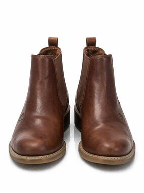 Timberland Chelsea Boots Brown Leather Ankle Boot Low Heel Pull-On Women’s 8